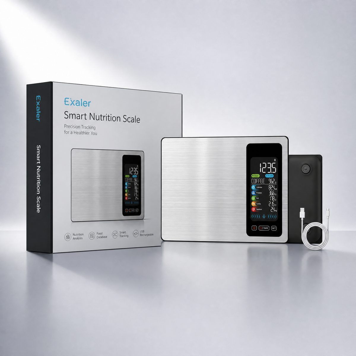 Welland AI Smart Kitchen Scale | 1M+ Food Database & MFP Sync